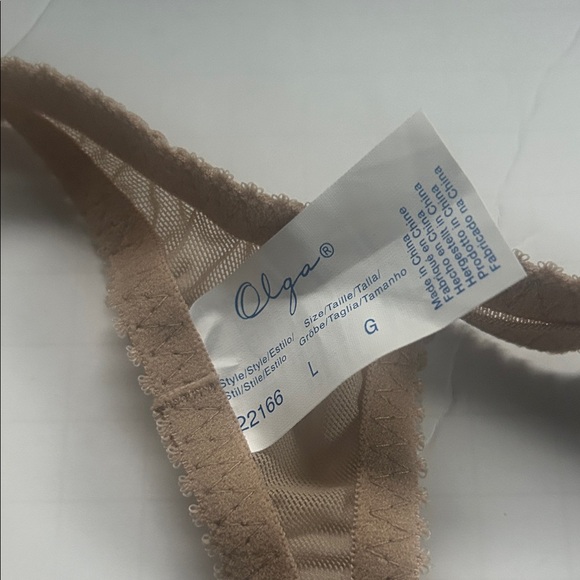 For bundles only - VTG Olga panties lace / embroidery / thong Beige L - Picture 3 of 3